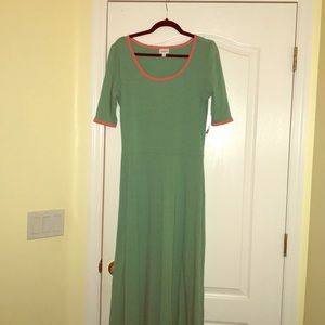 NWT Green and Pink LuLaRoe Ana Dress size Large